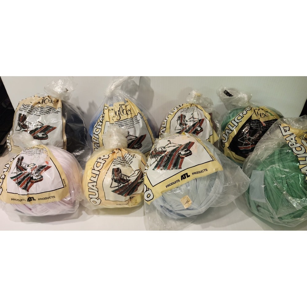 Vintage Qualicraft Nylotex 100% Nylon Skeins   Approx 7 pounds of various colors
